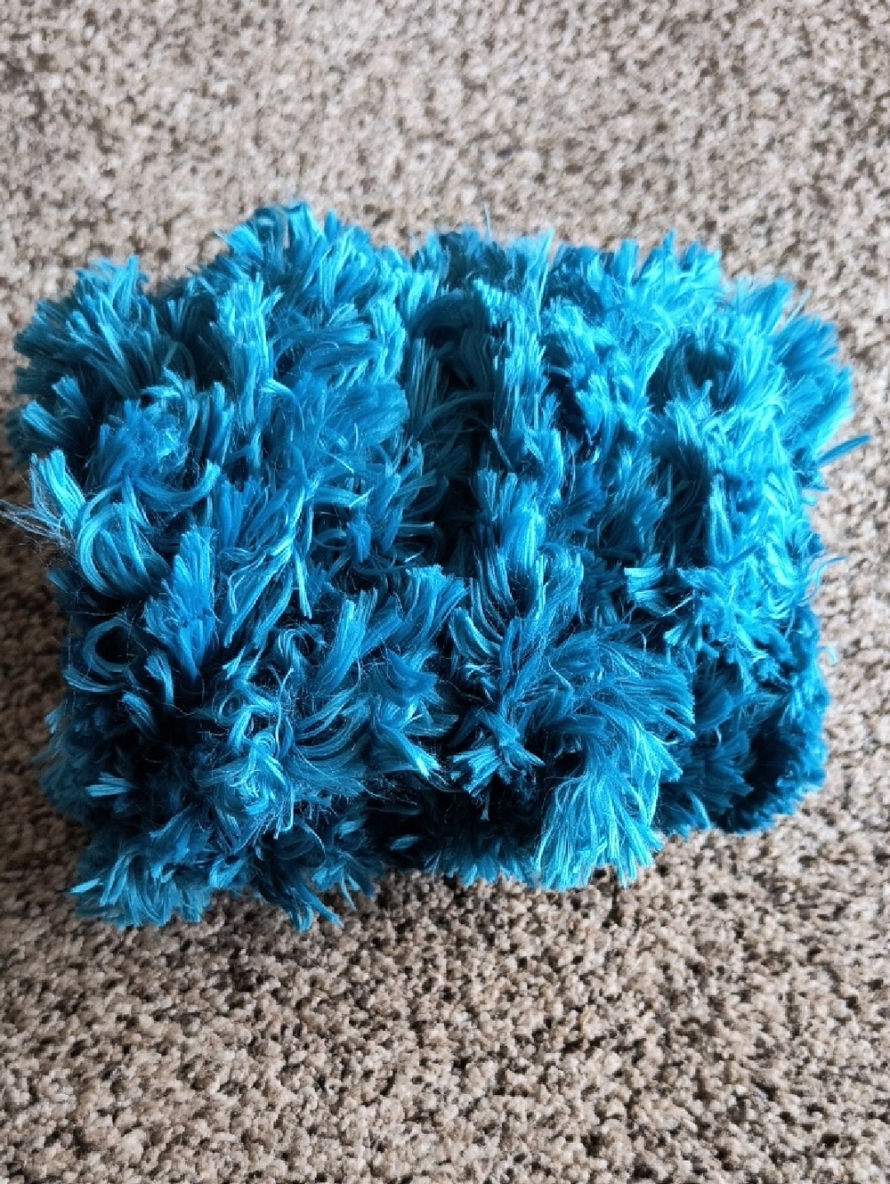 Teal Blue Shag Yarn